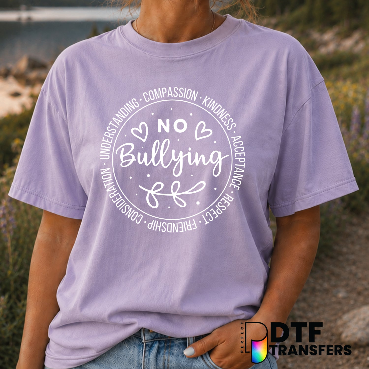 NO BULLYING – Anti-Bullying DTF Transfer (view 2 of 2) – by Perfect DTF Transfers – Premade DTF Transfers – Anti-Bullying,...