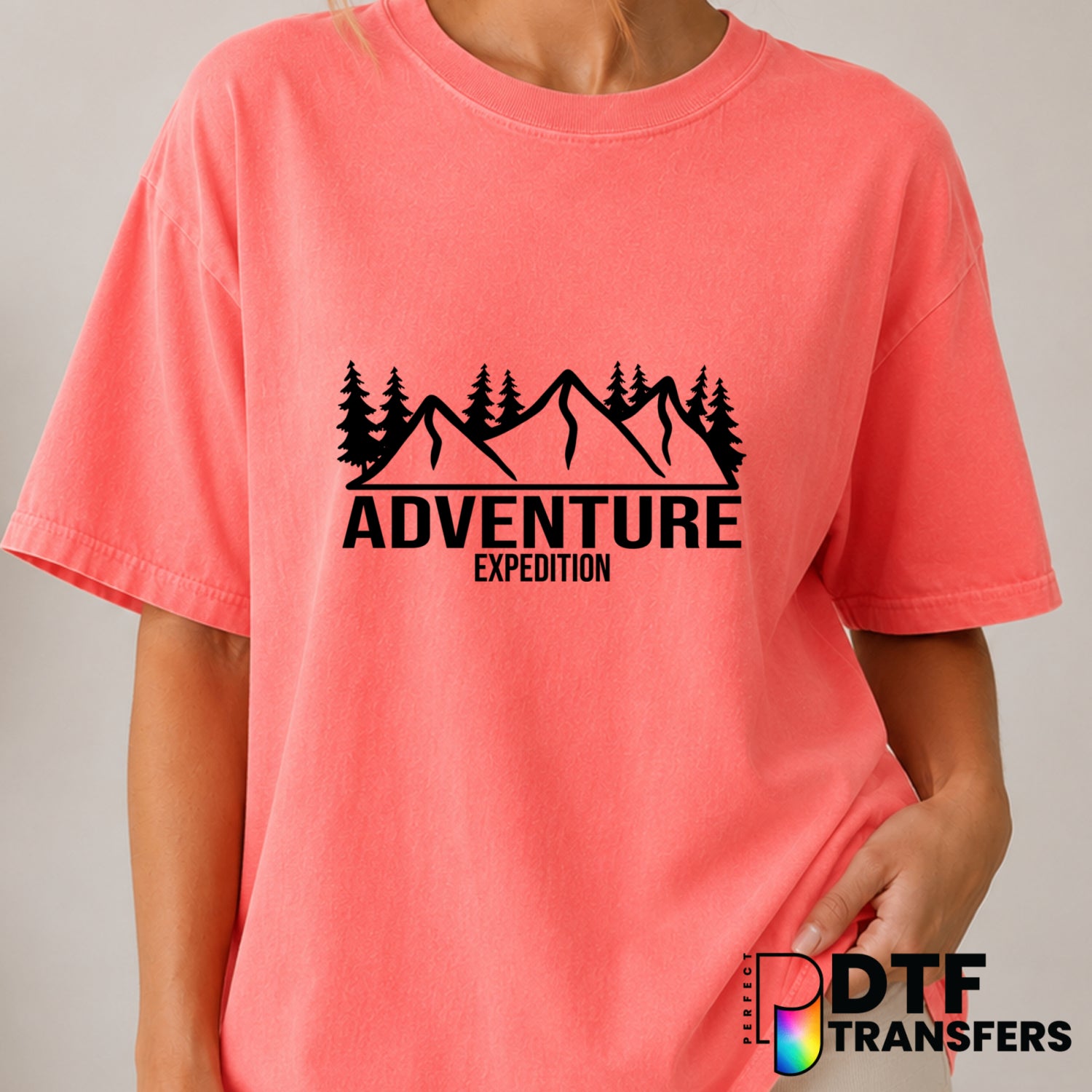 NOT ALL WHO WANDER ARE LOST – Hiking DTF Transfer (view 2 of 2) – by Perfect DTF Transfers – Premade DTF Transfers – Hikin...