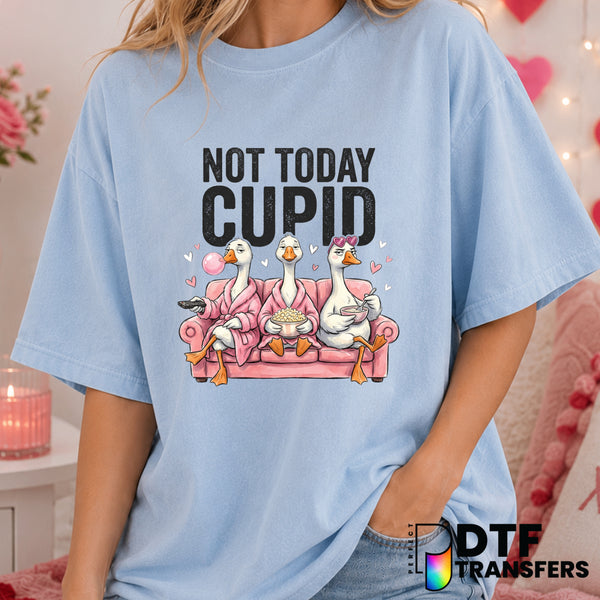 Not Today Cupid – Valentine's Day DTF Transfer (view 1 of 2) – by Perfect DTF Transfers – Premade DTF Transfers – Valentin...