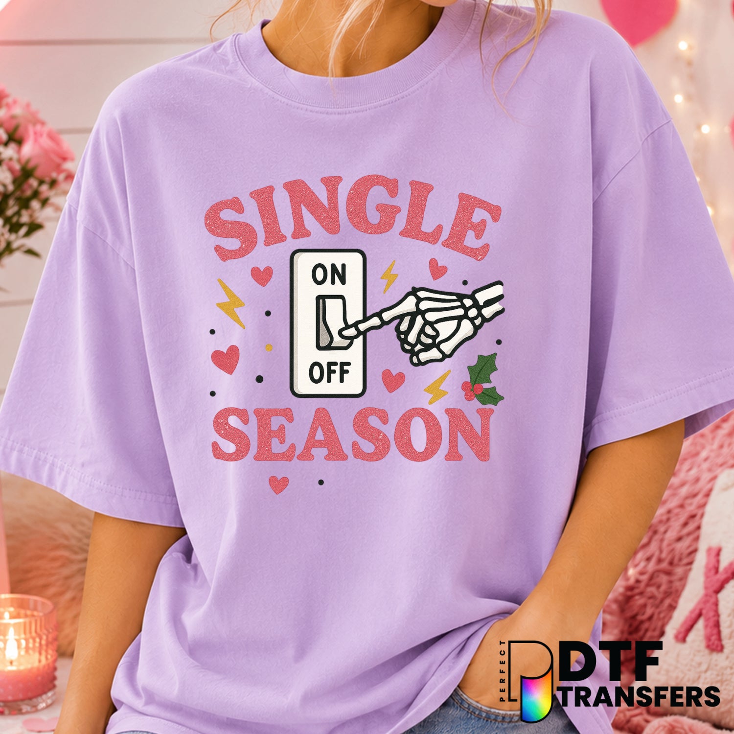 Our First Valentine's Day – Valentine's Day DTF Transfer (view 1 of 2) – by Perfect DTF Transfers – Premade DTF Transfers...