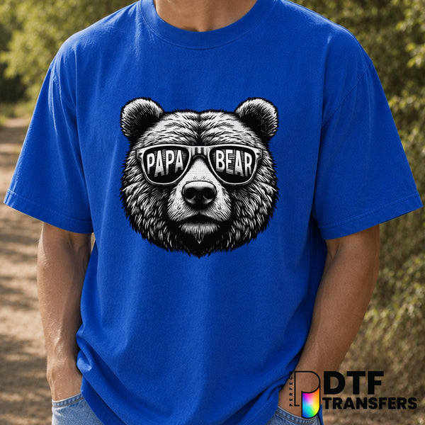 PAPA BEAR – Father's Day DTF Transfer (view 2 of 2) – by Perfect DTF Transfers – Premade DTF Transfers – Father's Day, Dad