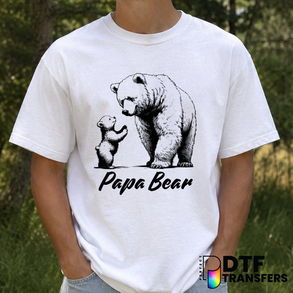 Papa Bear WILD – Father's Day DTF Transfer (view 1 of 2) – by Perfect DTF Transfers – Premade DTF Transfers – Father's Day...