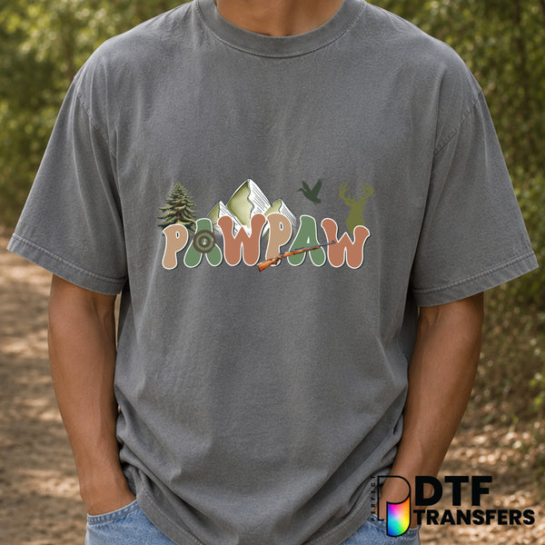 Paw Paw Hunting Mountains – Father's Day DTF Transfer (view 1 of 2) – by Perfect DTF Transfers – Premade DTF Transfers – F...