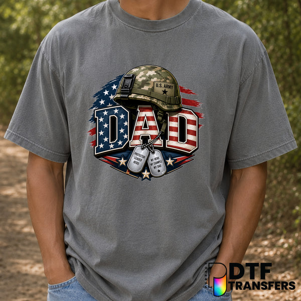Proud Army Dad – Father's Day DTF Transfer (view 1 of 2) – by Perfect DTF Transfers – Premade DTF Transfers – Father's Day...