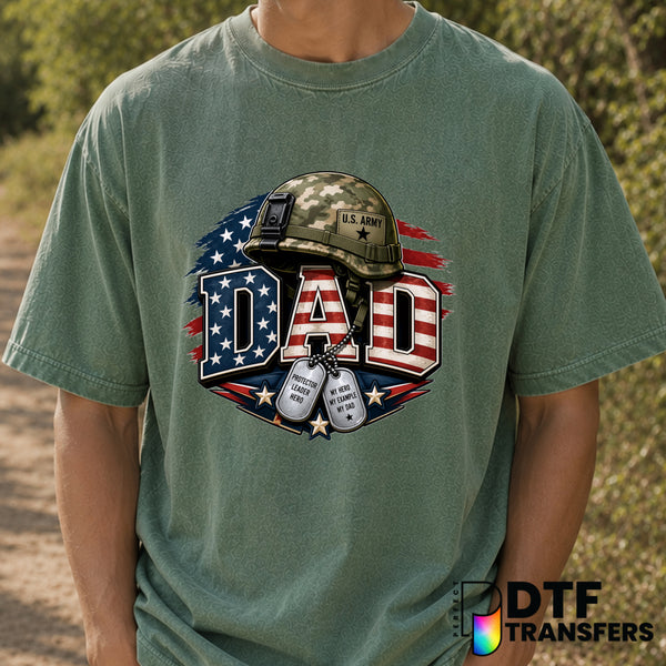 Proud Army Dad – Father's Day DTF Transfer (view 2 of 2) – by Perfect DTF Transfers – Premade DTF Transfers – Father's Day...