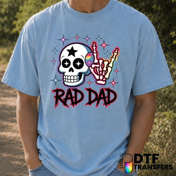RAD DAD – Father's Day DTF Transfer (view 1 of 2) – by Perfect DTF Transfers – Premade DTF Transfers – Father's Day, Dad