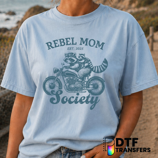 Rebel Mom Society – Mother's Day DTF Transfer (view 1 of 2) – by Perfect DTF Transfers – Premade DTF Transfers – Mother's...