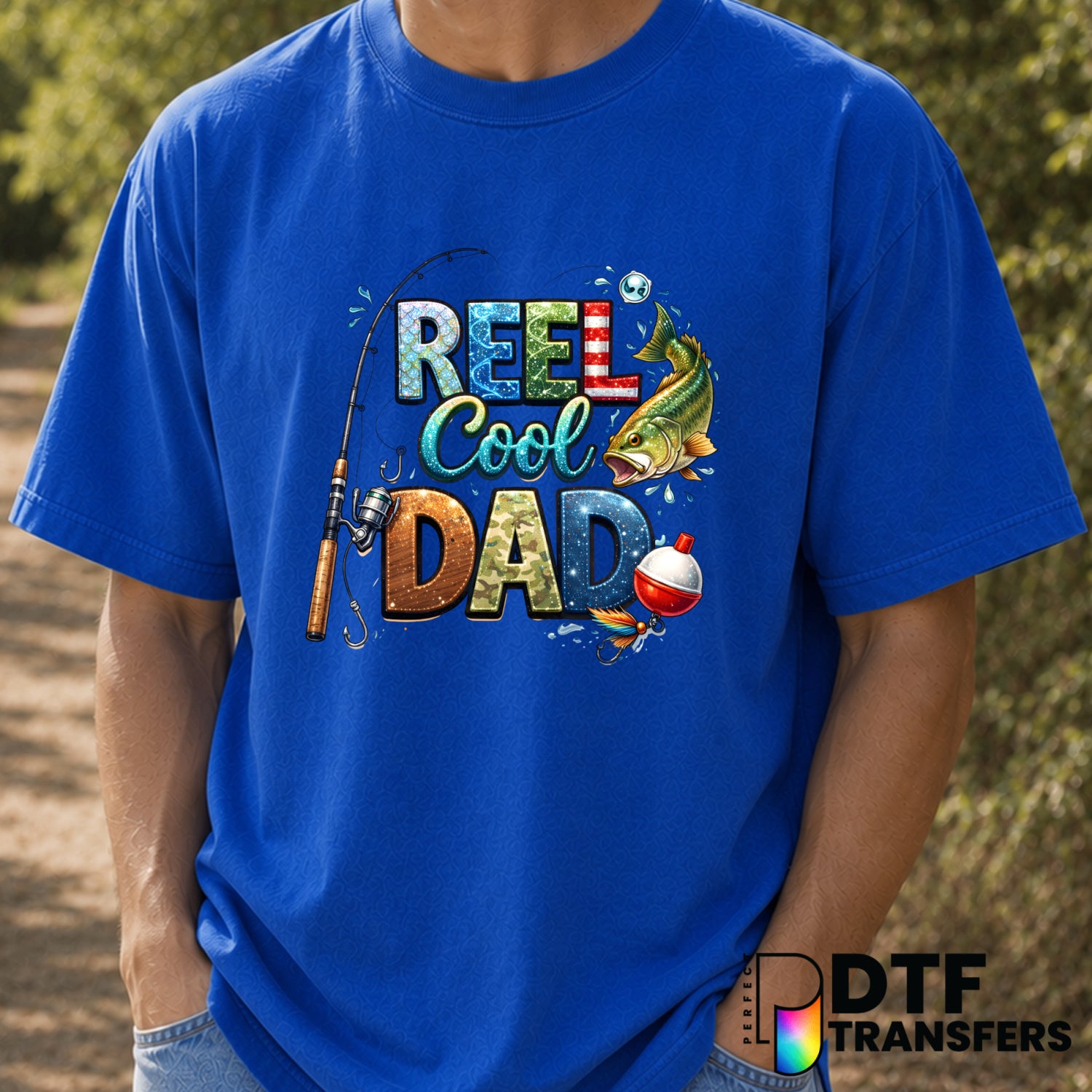 REEL COOL DAD – Father's Day DTF Transfer (view 2 of 2) – by Perfect DTF Transfers – Premade DTF Transfers – Father's Day,...