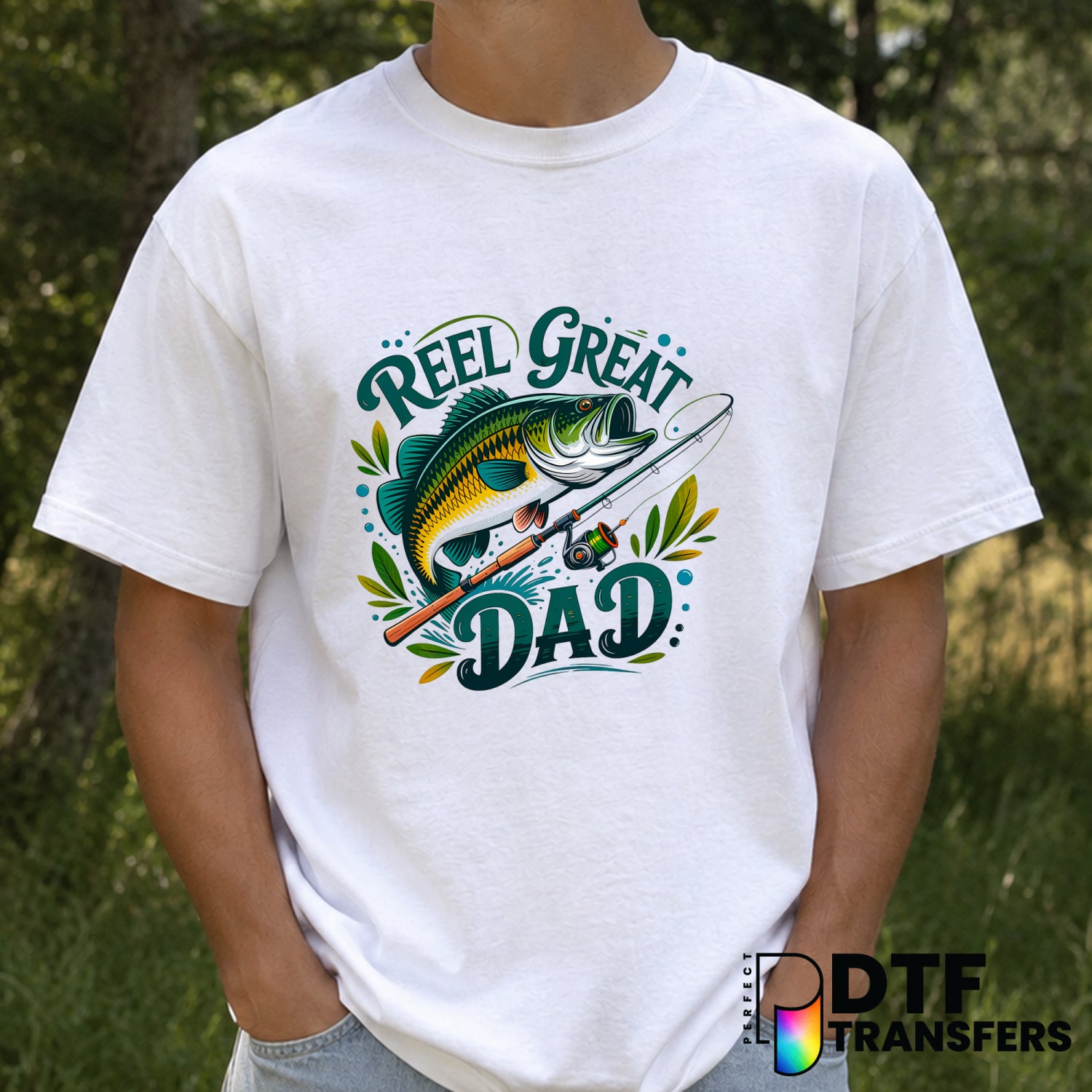 RETRO REEL GREAT DAD – Father's Day DTF Transfer (view 2 of 2) – by Perfect DTF Transfers – Premade DTF Transfers – Father...