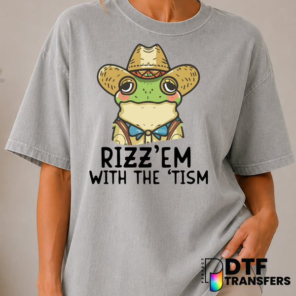 Rizz Em with the Tism – Autism Awareness DTF Transfer (view 1 of 2) – by Perfect DTF Transfers – Premade DTF Transfers – A...