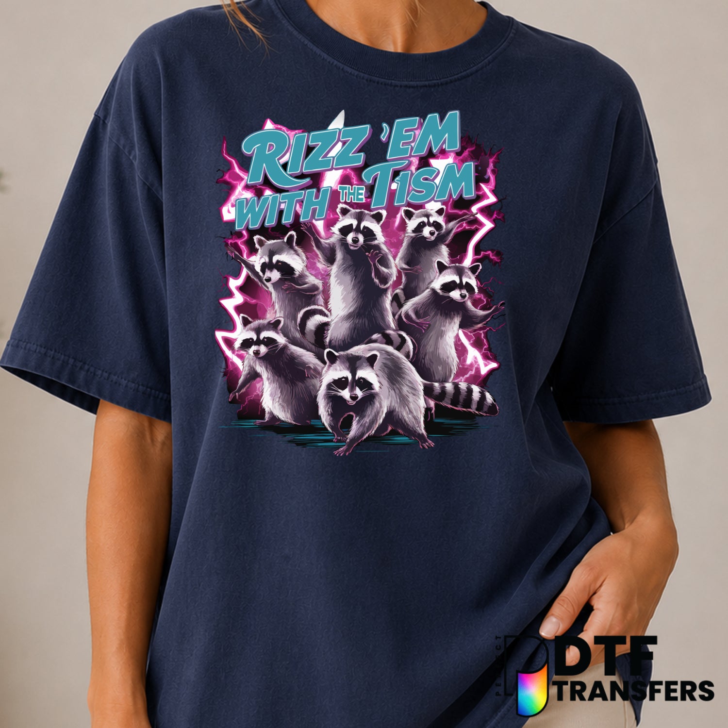 RIZZ 'EM WITH THE TISM – Autism Awareness DTF Transfer (view 1 of 2) – by Perfect DTF Transfers – Premade DTF Transfers –...
