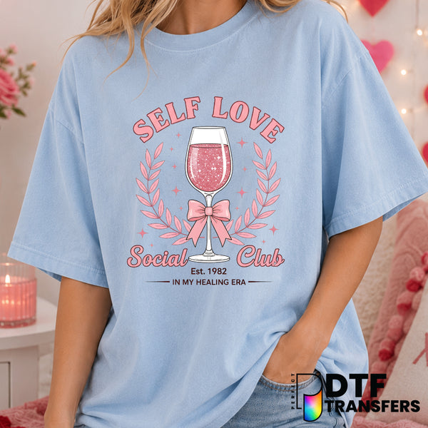 Self Love Social Club Anti Valentine's Day Coquette – DTF Transfer (view 2 of 2) – by Perfect DTF Transfers – Premade DTF...