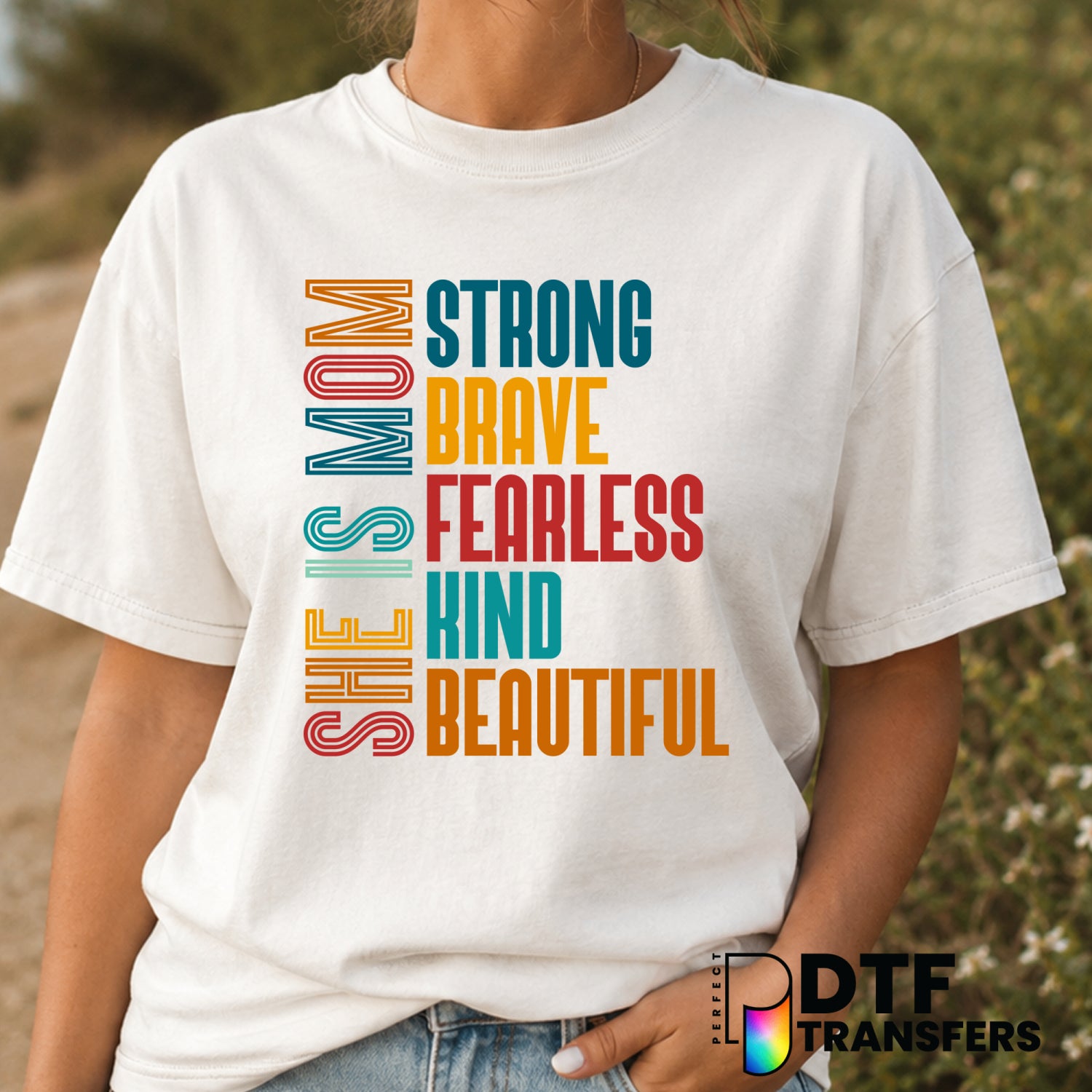 She Is Mother – Mother's Day DTF Transfer (view 2 of 2) – by Perfect DTF Transfers – Premade DTF Transfers – Mother's Day,...