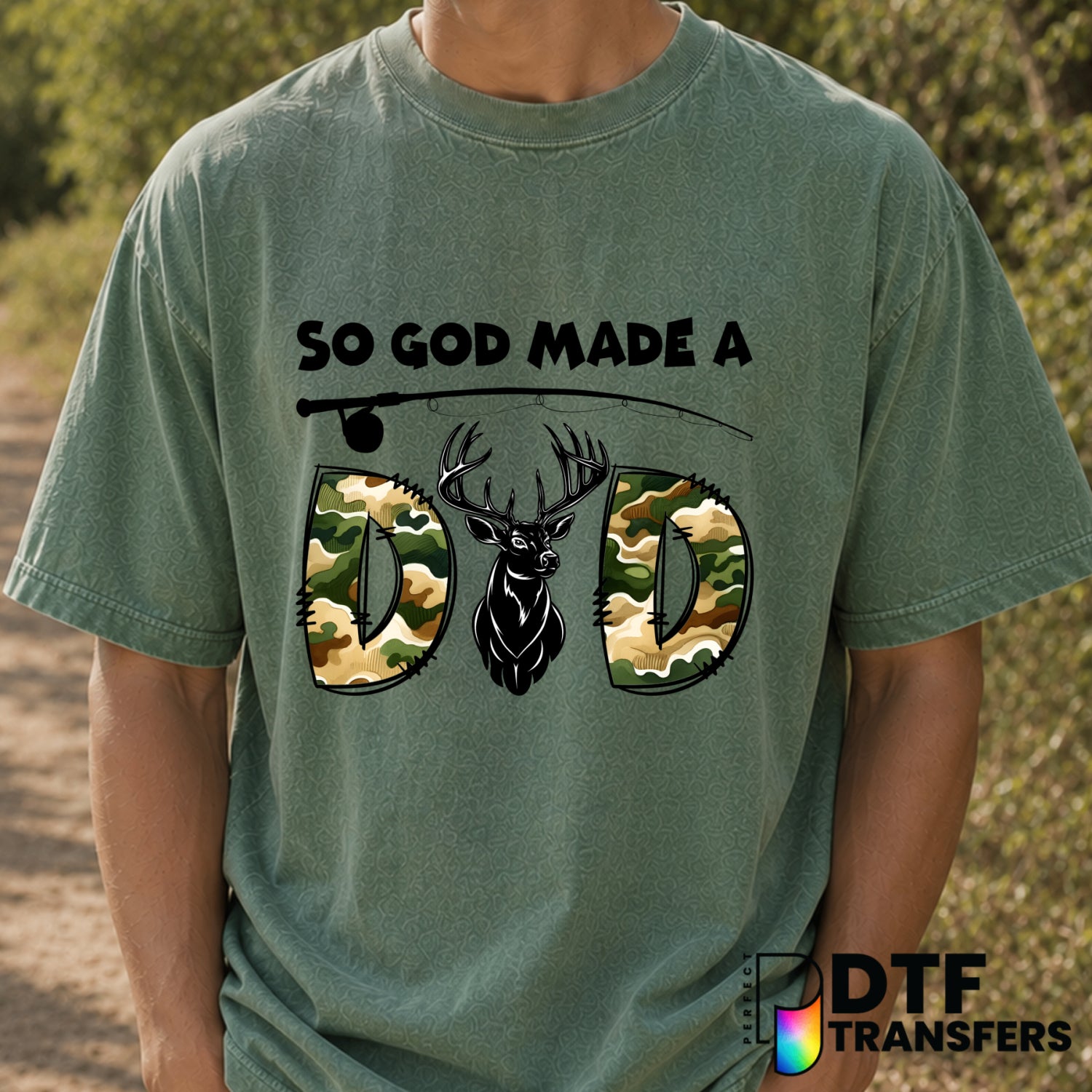 So God Made A Dad – Father's Day DTF Transfer (view 2 of 2) – by Perfect DTF Transfers – Premade DTF Transfers – Father's...