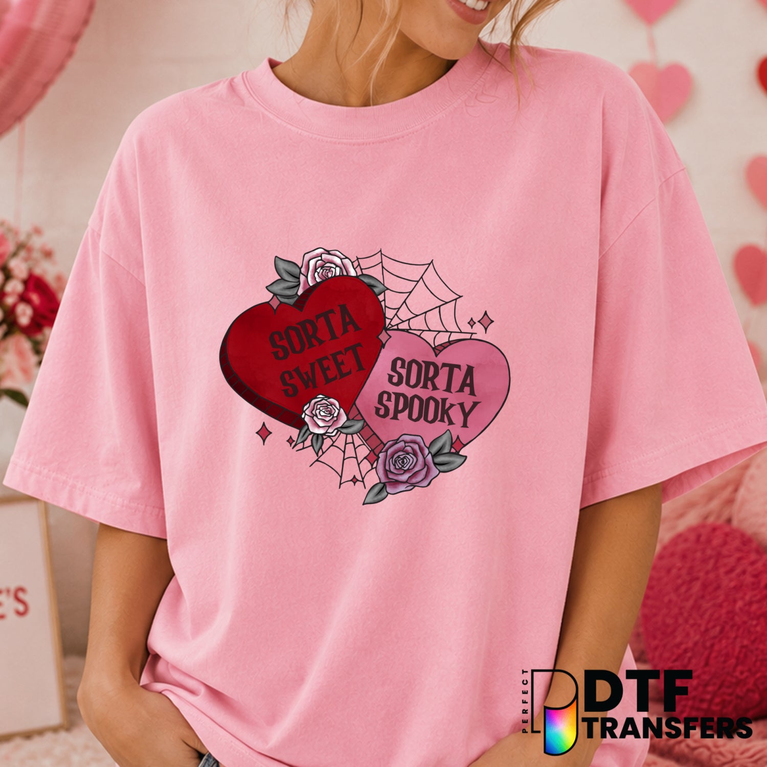 Sorta Sweet Sorta Spooky – Valentine's Day DTF Transfer (view 1 of 2) – by Perfect DTF Transfers – Premade DTF Transfers –...
