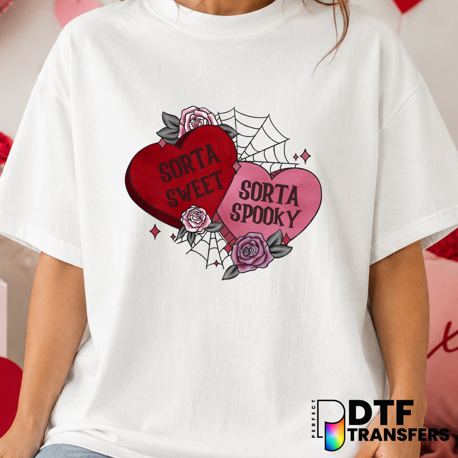 Sorta Sweet Sorta Spooky – Valentine's Day DTF Transfer (view 2 of 2) – by Perfect DTF Transfers – Premade DTF Transfers –...