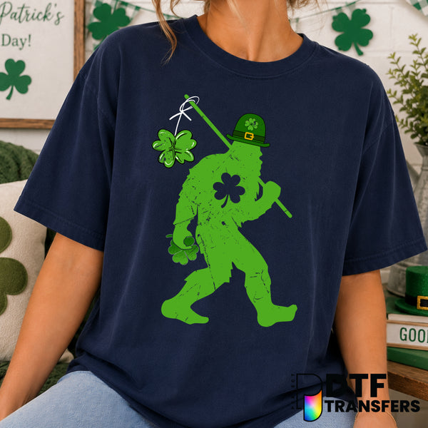 Squatch Out I'm Drinking Beer Bigfoot St. Patrick's Day DTF Transfer (view 2 of 2) – by Perfect DTF Transfers – Premade DT...