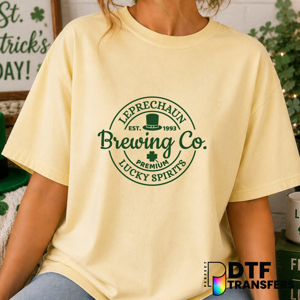 St. Patrick's Day Leprechaun Brewing Co. – St. Patrick's Day DTF Transfer (view 1 of 2) – by Perfect DTF Transfers – Prema...