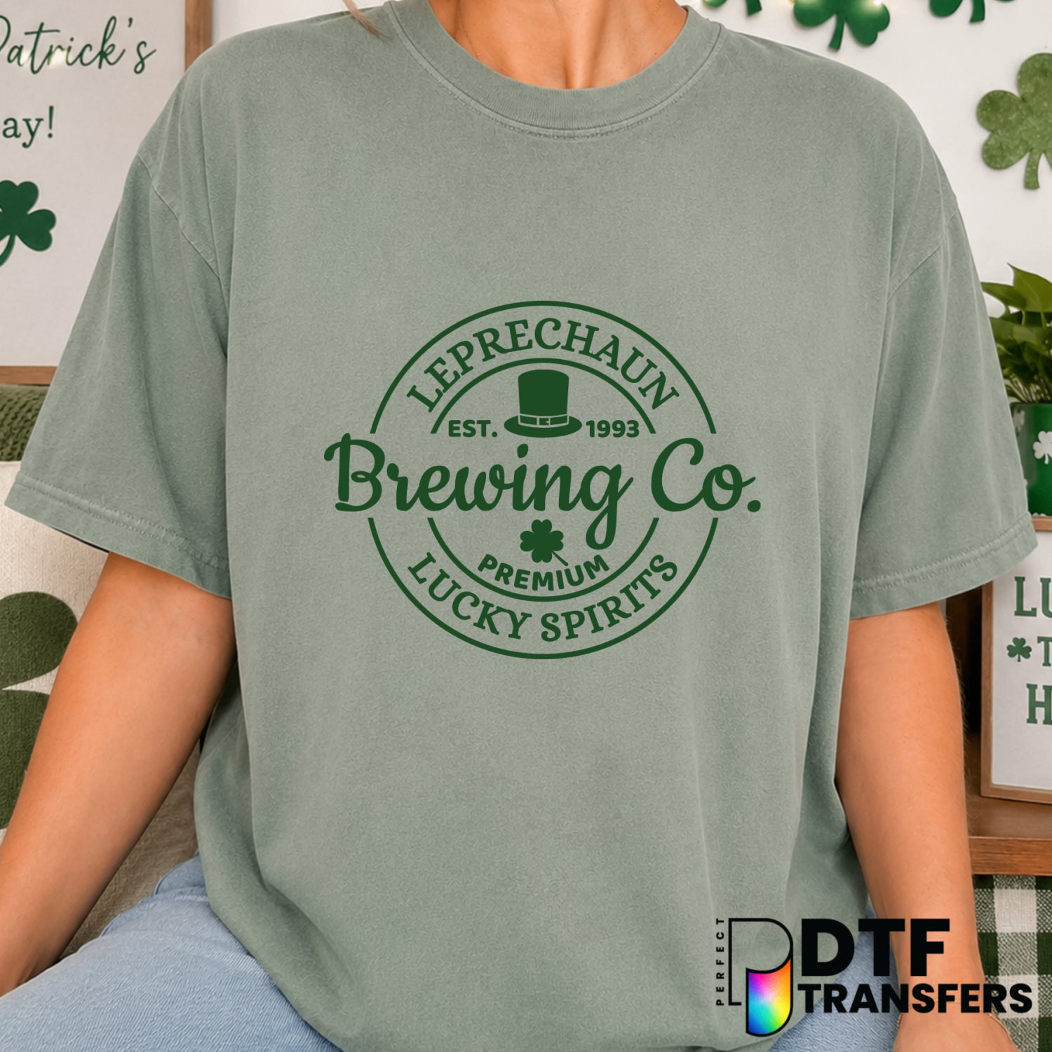 St. Patrick's Day Leprechaun Brewing Co. – St. Patrick's Day DTF Transfer (view 2 of 2) – by Perfect DTF Transfers – Prema...