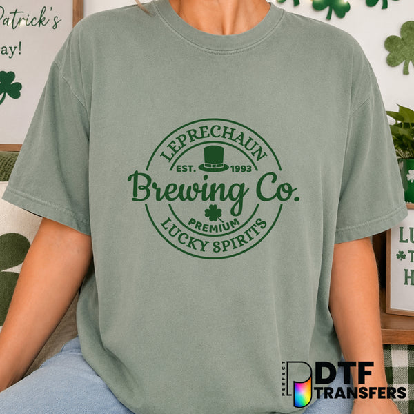 St. Patrick's Day Leprechaun Brewing Co. – St. Patrick's Day DTF Transfer (view 2 of 2) – by Perfect DTF Transfers – Prema...