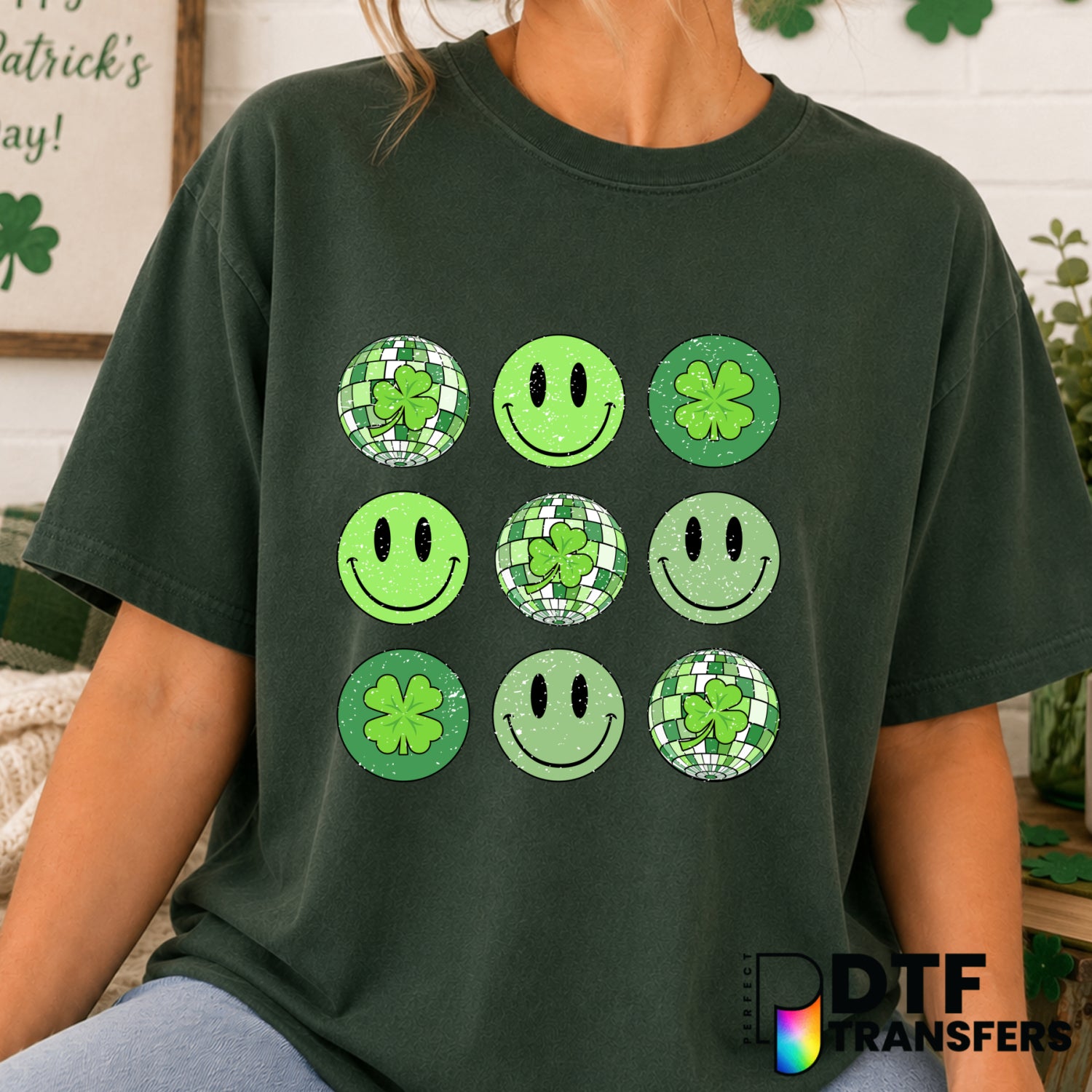 ST. PATRICK'S DAY LUCKY CHARM – St. Patrick's Day DTF Transfer (view 2 of 2) – by Perfect DTF Transfers – Premade DTF Tran...
