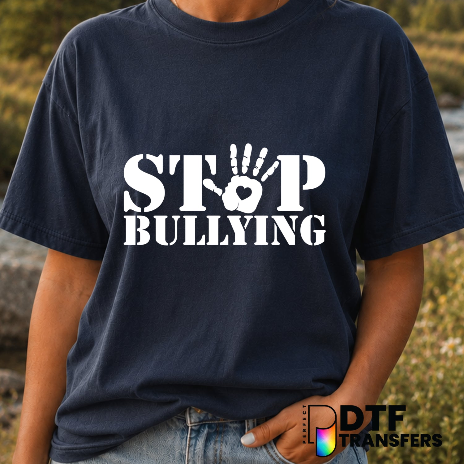 Stop Bullying – Anti-Bullying DTF Transfer (view 1 of 2) – by Perfect DTF Transfers – Premade DTF Transfers – Anti-Bullyin...