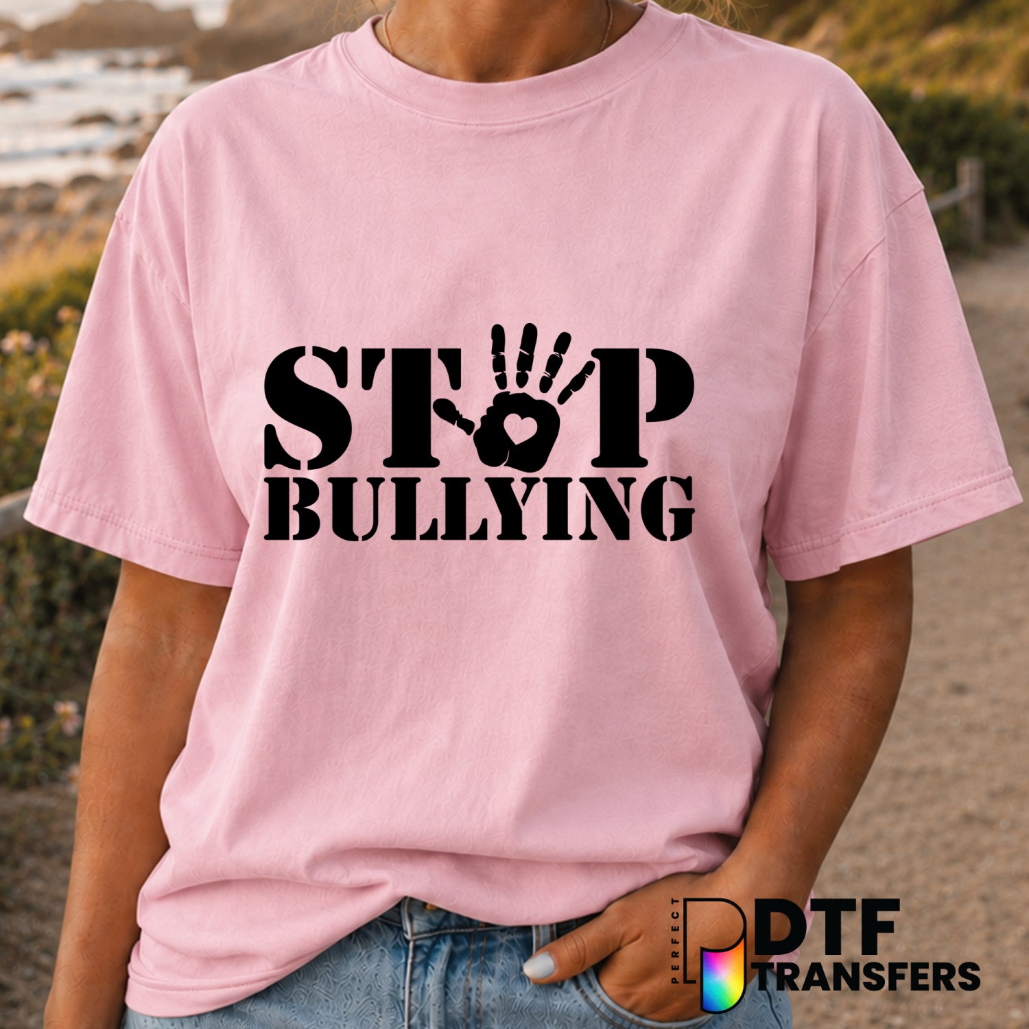 STOP BULLYING – Anti-Bullying DTF Transfer (view 1 of 2) – by Perfect DTF Transfers – Premade DTF Transfers – Anti-Bullyin...