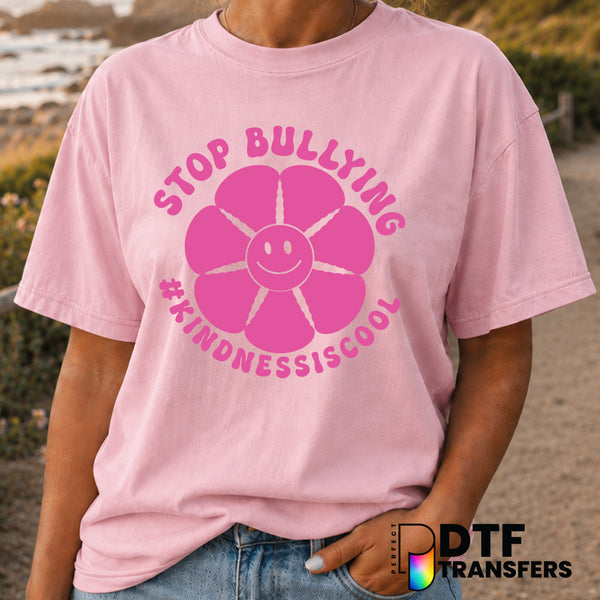 STOP BULLYING KINDNESS IS COOL – Anti-Bullying DTF Transfer (view 1 of 2) – by Perfect DTF Transfers – Premade DTF Transfe...