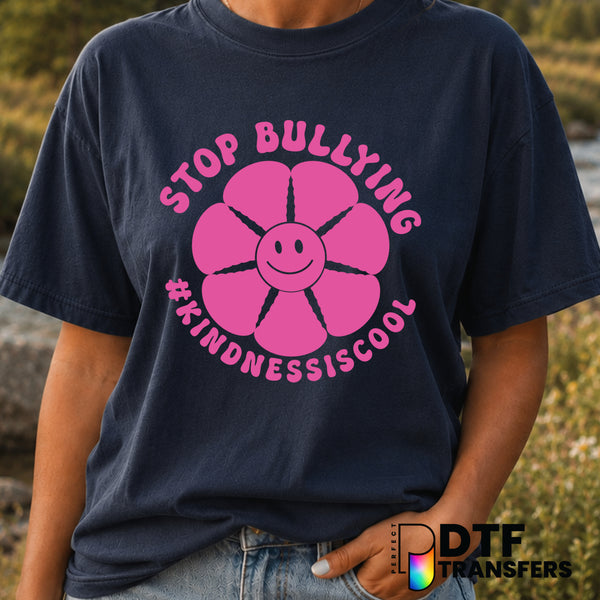 STOP BULLYING KINDNESS IS COOL – Anti-Bullying DTF Transfer (view 2 of 2) – by Perfect DTF Transfers – Premade DTF Transfe...