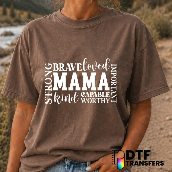 Strong Mama – Mother's Day DTF Transfer (view 2 of 2) – by Perfect DTF Transfers – Premade DTF Transfers – Mother's Day, Mom