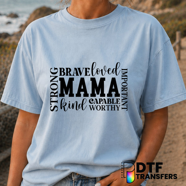 Strong Mama – Mother's Day DTF Transfer (view 2 of 2) – by Perfect DTF Transfers – Premade DTF Transfers – Mother's Day, Mom