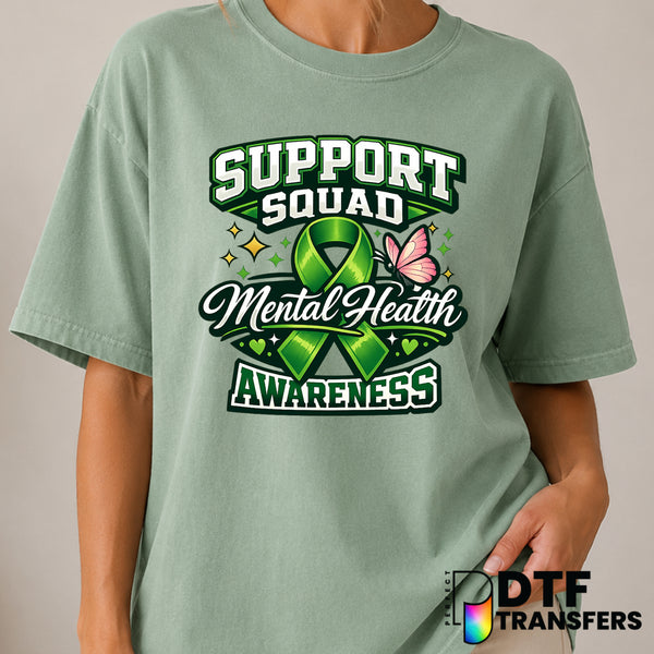 Support Squad Mental Health Awareness – DTF Transfer (view 1 of 2) – by Perfect DTF Transfers – Premade DTF Transfers – Me...