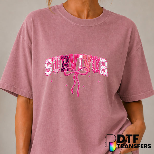 SURVIVOR FIGHTER THRIVER STRONG HOPE – Cancer Awareness DTF Transfer (view 2 of 2) – by Perfect DTF Transfers – Premade DT...