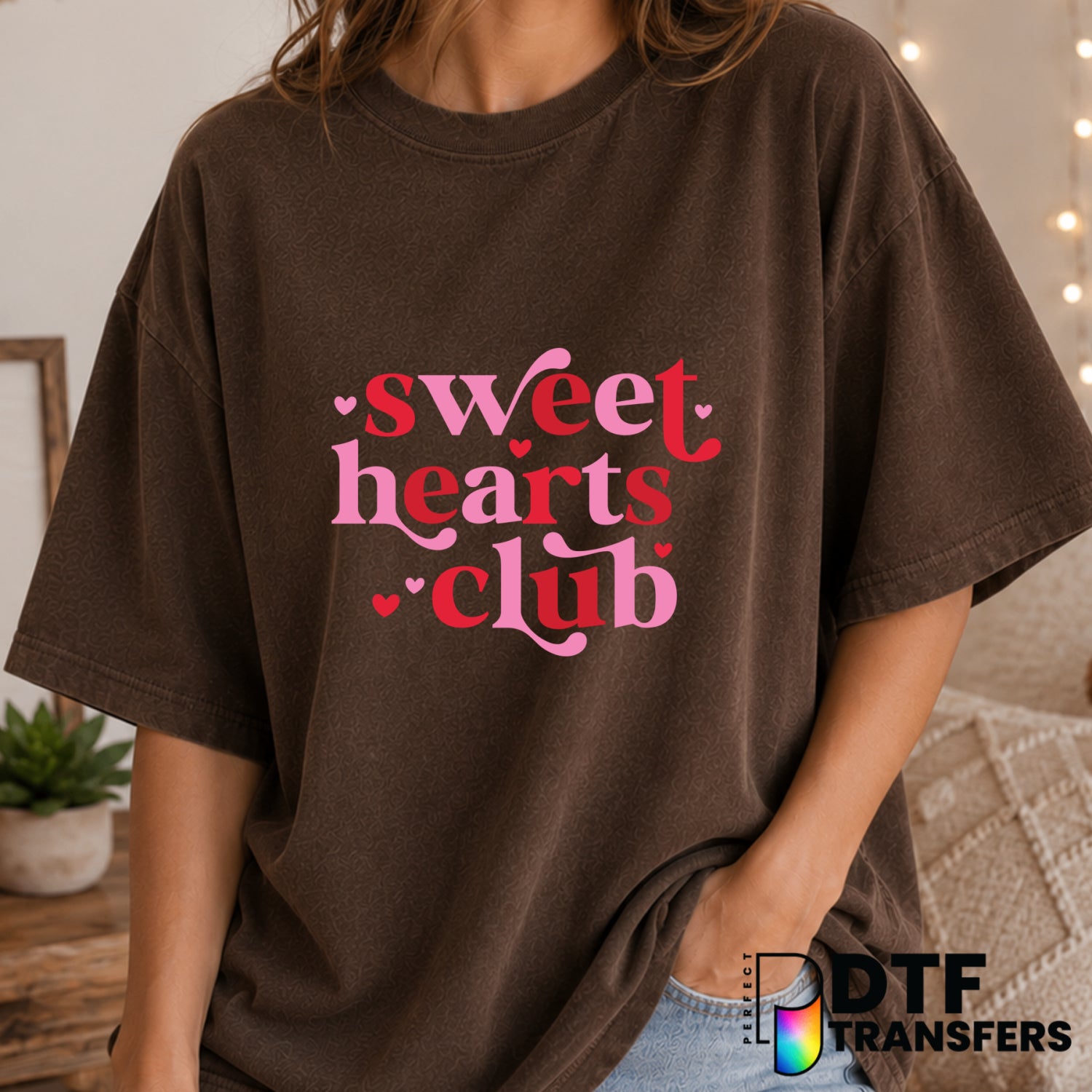 Sweet Hearts Club – Valentine's Day DTF Transfer (view 1 of 2) – by Perfect DTF Transfers – Premade DTF Transfers – Valent...