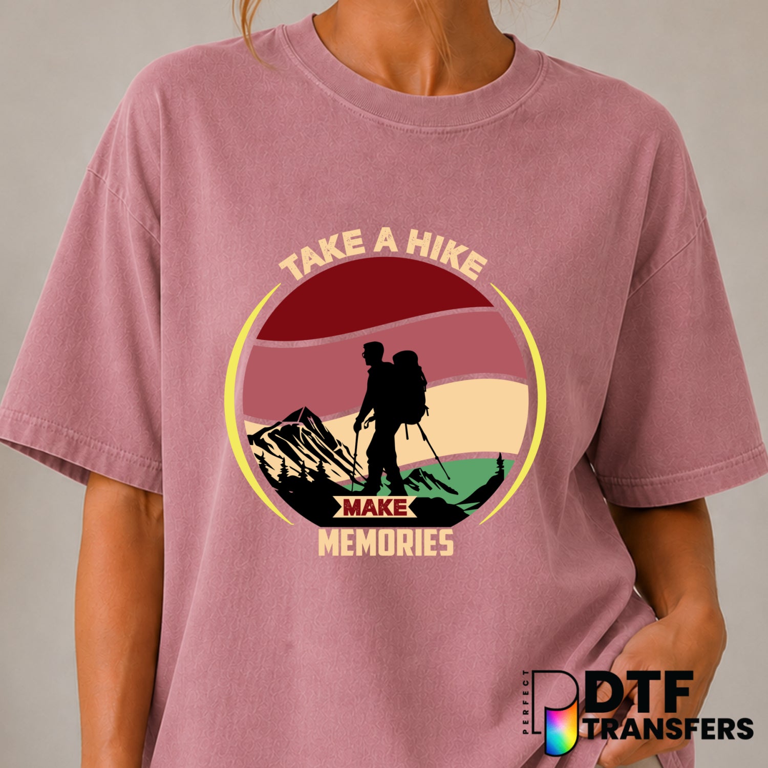 Take A Hike Make Memories – Hiking DTF Transfer (view 1 of 2) – by Perfect DTF Transfers – Premade DTF Transfers – Hiking,...