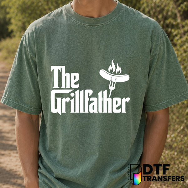 The Grillfather BBQ Dad – Father's Day DTF Transfer (view 1 of 2) – by Perfect DTF Transfers – Premade DTF Transfers – Fat...