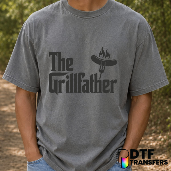 The Grillfather BBQ Dad – Father's Day DTF Transfer (view 2 of 2) – by Perfect DTF Transfers – Premade DTF Transfers – Fat...
