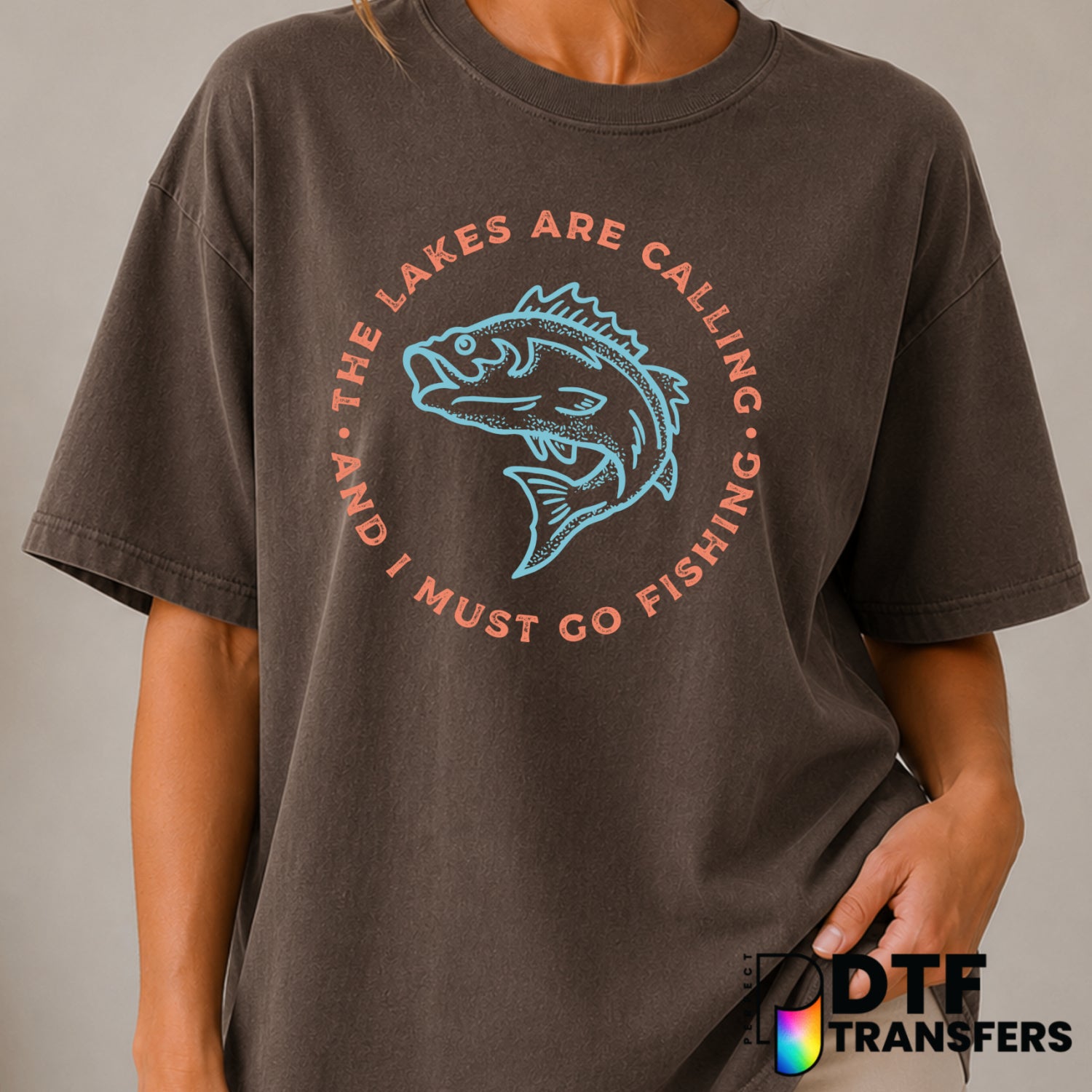 The Lakes Are Calling And I Must Go Fishing – DTF Transfer (view 2 of 2) – by Perfect DTF Transfers – Premade DTF Transfer...