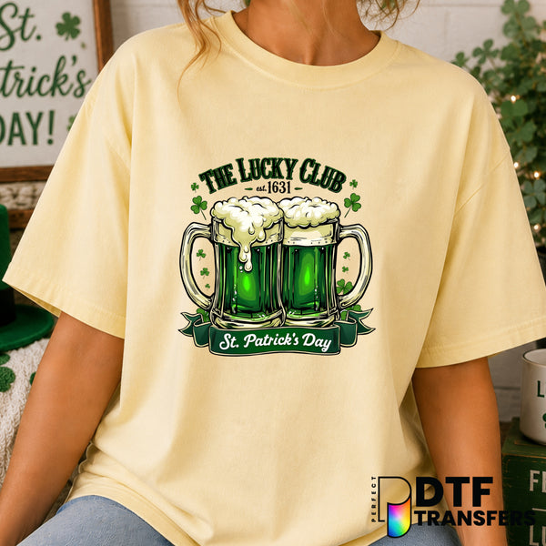 The Lucky Day St. Patrick's Day Beer Mug – DTF Transfer (view 1 of 2) – by Perfect DTF Transfers – Premade DTF Transfers –...