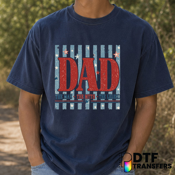 The Man The Myth DAD Legend – Father's Day DTF Transfer (view 1 of 2) – by Perfect DTF Transfers – Premade DTF Transfers –...