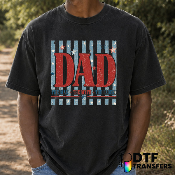 The Man The Myth DAD Legend – Father's Day DTF Transfer (view 2 of 2) – by Perfect DTF Transfers – Premade DTF Transfers –...