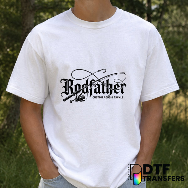 The Rodfather Fishing Legend – Father's Day DTF Transfer (view 1 of 2) – by Perfect DTF Transfers – Premade DTF Transfers...