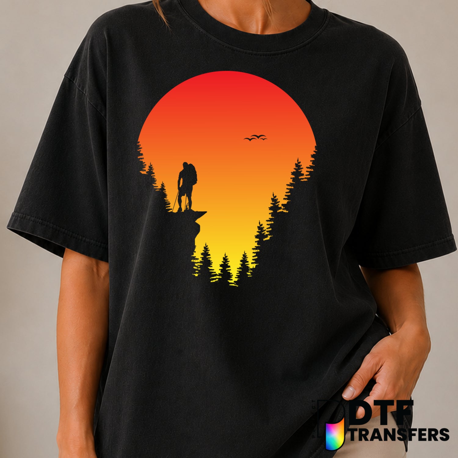 TRAIL LIFE – Hiking DTF Transfer (view 2 of 2) – by Perfect DTF Transfers – Premade DTF Transfers – Hiking, Outdoor