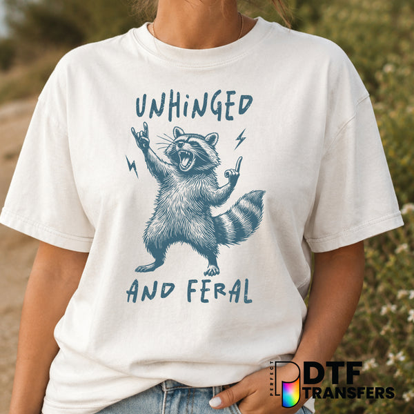 Unhinged and Feral Raccoon – Funny Mother's Day DTF Transfer (view 2 of 2) – by Perfect DTF Transfers – Premade DTF Transf...