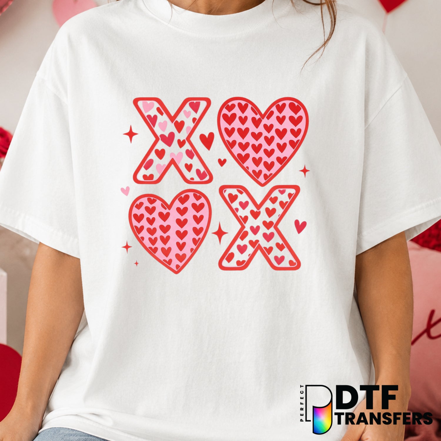 XOXO – Valentine's Day DTF Transfer (view 1 of 2) – by Perfect DTF Transfers – Premade DTF Transfers – Valentine's Day, Love