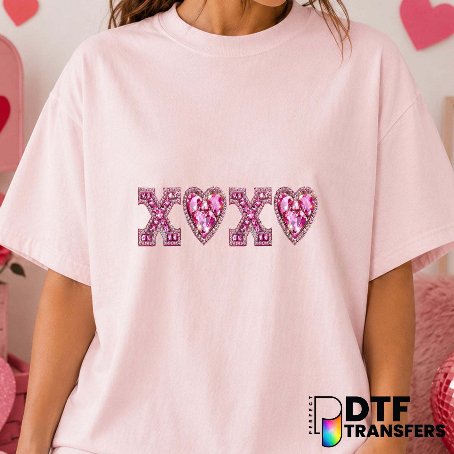 XOXO – Valentine's Day DTF Transfer (view 1 of 2) – by Perfect DTF Transfers – Premade DTF Transfers – Valentine's Day, Love