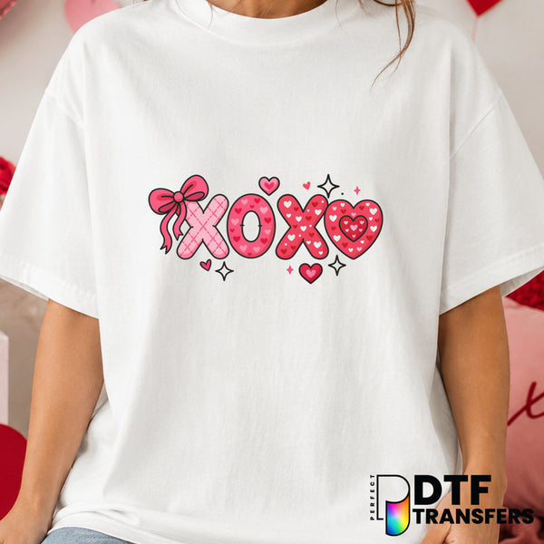 XOXO – Valentine's Day DTF Transfer (view 1 of 2) – by Perfect DTF Transfers – Premade DTF Transfers – Valentine's Day, Love