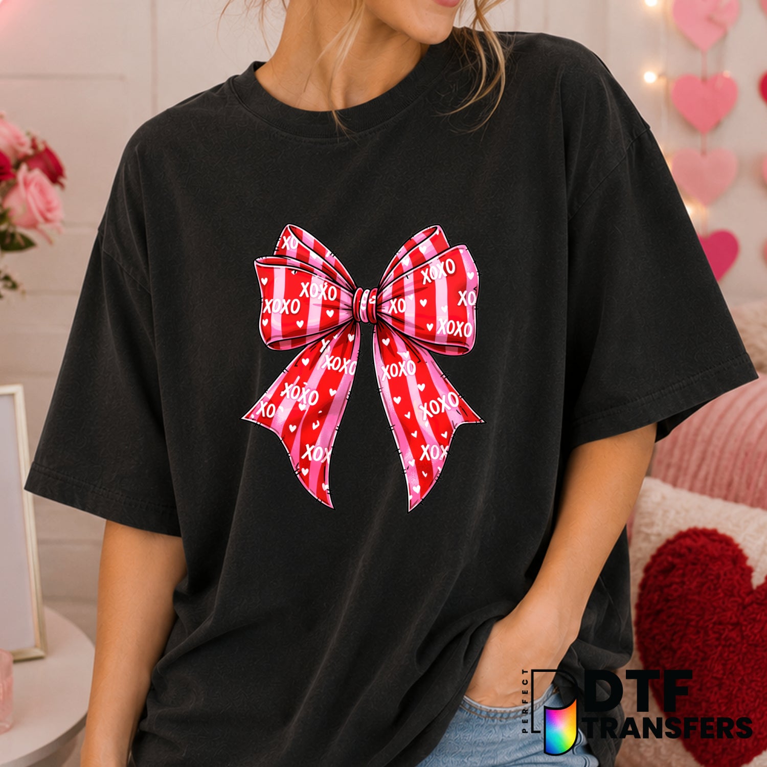 XOXO – Valentine's Day DTF Transfer (view 2 of 2) – by Perfect DTF Transfers – Premade DTF Transfers – Valentine's Day, Love