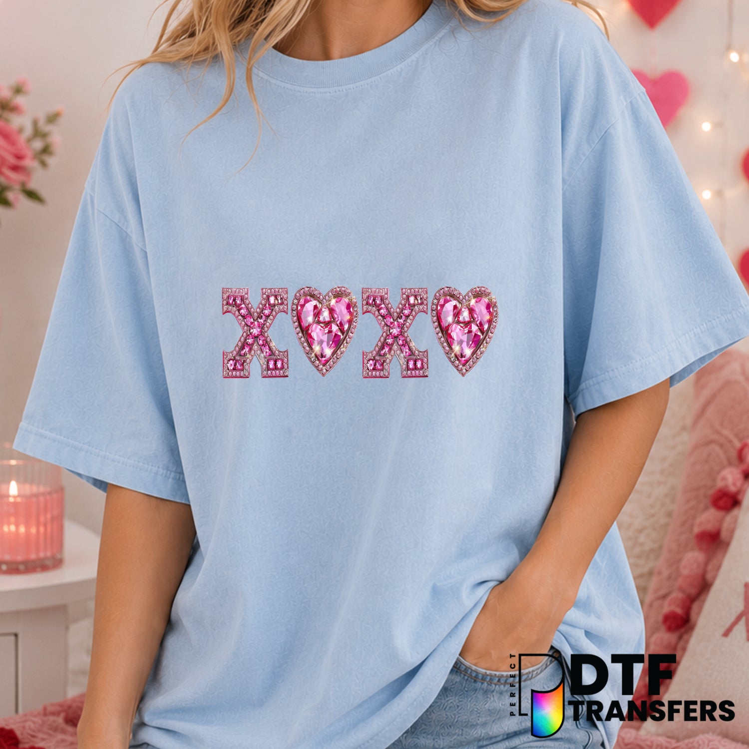 XOXO – Valentine's Day DTF Transfer (view 2 of 2) – by Perfect DTF Transfers – Premade DTF Transfers – Valentine's Day, Love