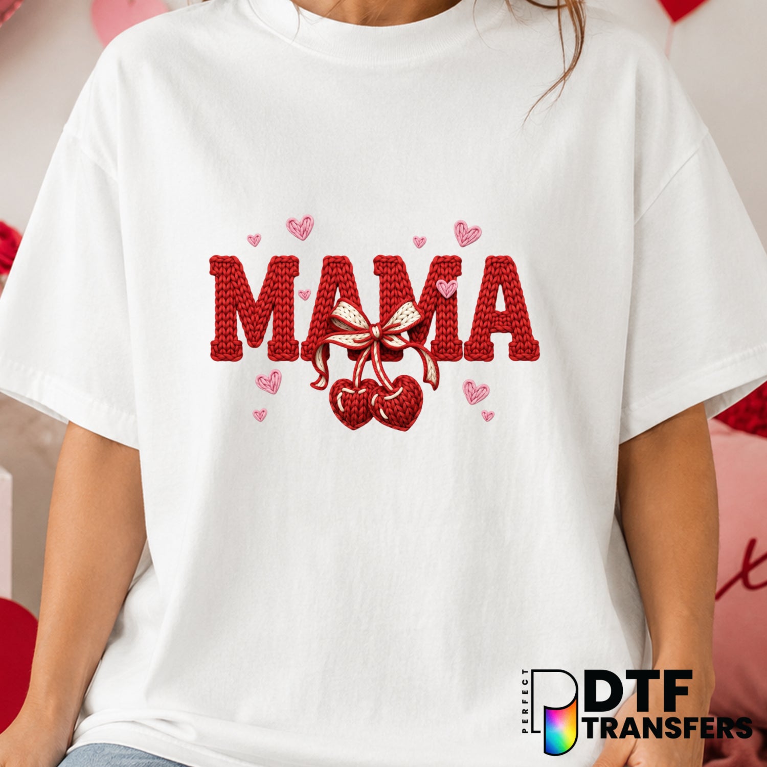 Yarn Crochet Mama – Valentine's Day DTF Transfer (view 1 of 2) – by Perfect DTF Transfers – Premade DTF Transfers – Valent...